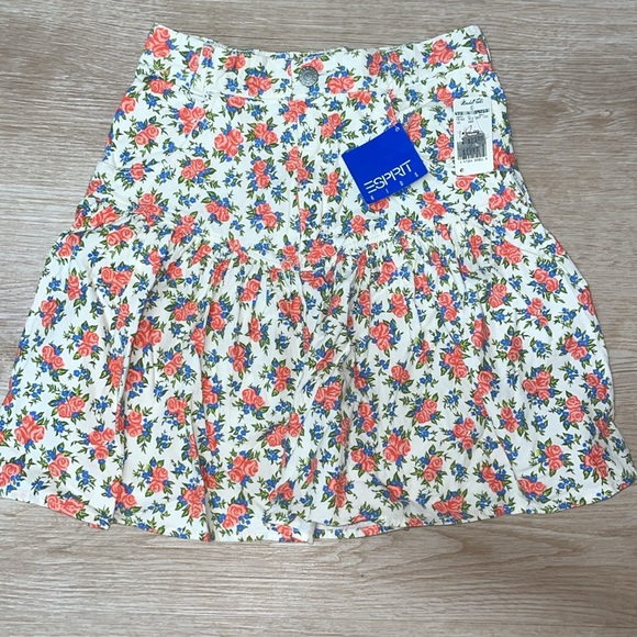 NWT VTG Marshall Field’s Esprit Girl’s 100% Cotton Floral Corduroy Skirt sz 12 - Picture 5 of 7